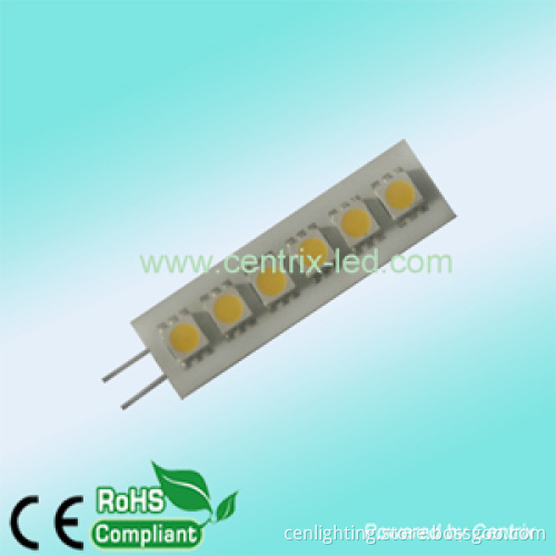 6pcs smd 5050 with CE&ROHS dimmable G4 led 12V AC